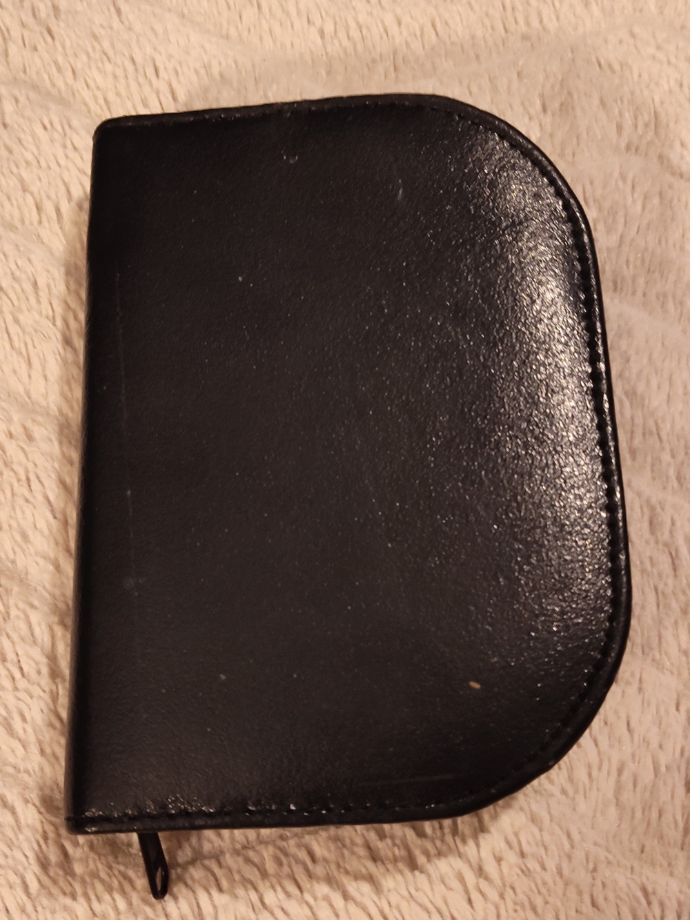 Vintage & NEW! Black Leather Zippered Manicure Set